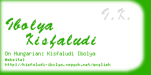 ibolya kisfaludi business card